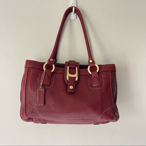 Red Sereta Leather Handbag